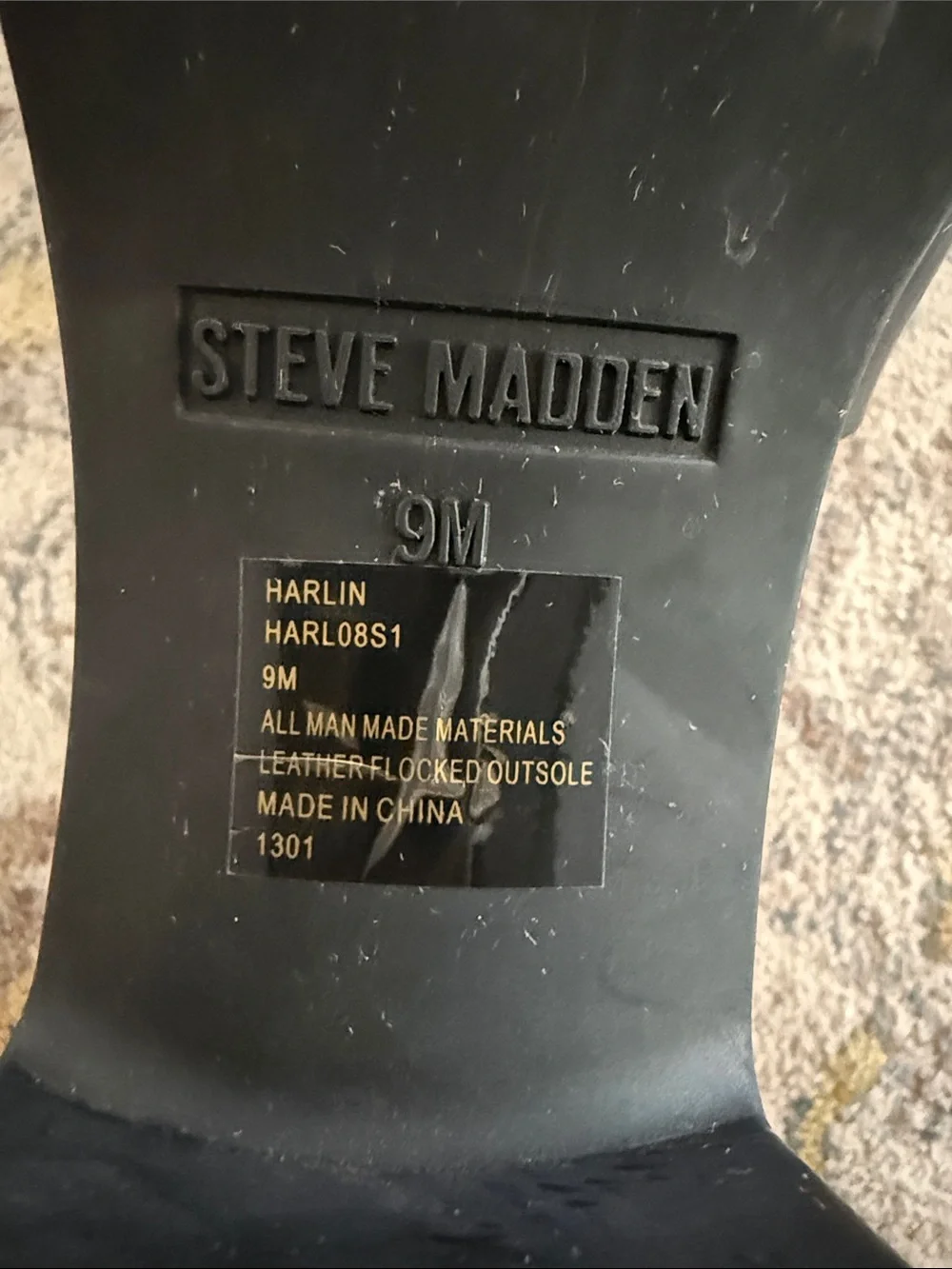 Steve Madden Black Platform Slide Sandals